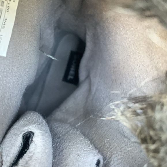 Sorel winter boots Black Fur Trim Waterproof Rubber with Quilted shaft size 8 - Picture 7 of 12